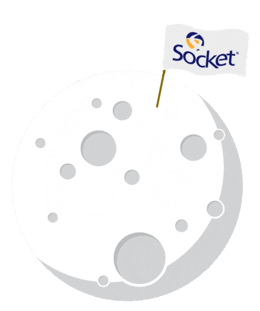 Socket Flag on Moon Animated Illustration