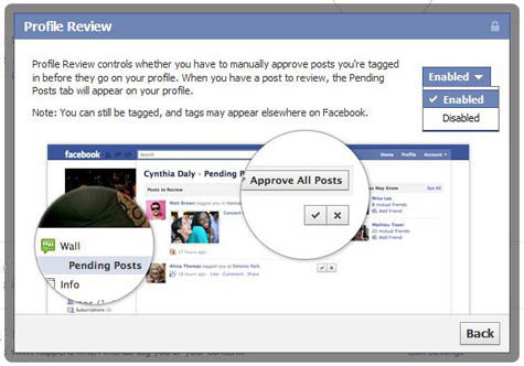 Facebook Privacy Tag Approvals