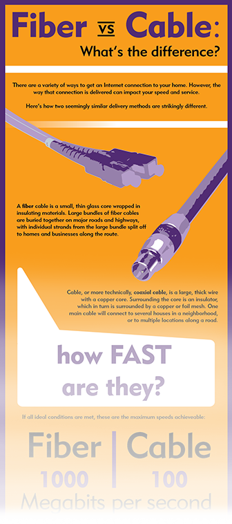 Preview of Fiber vs Cable Infographic
