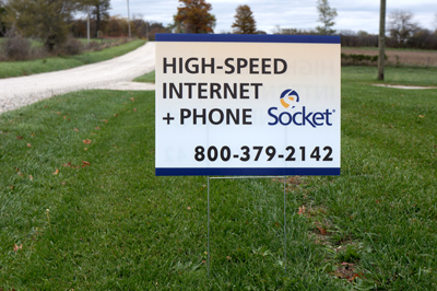 Fiber Yard Sign