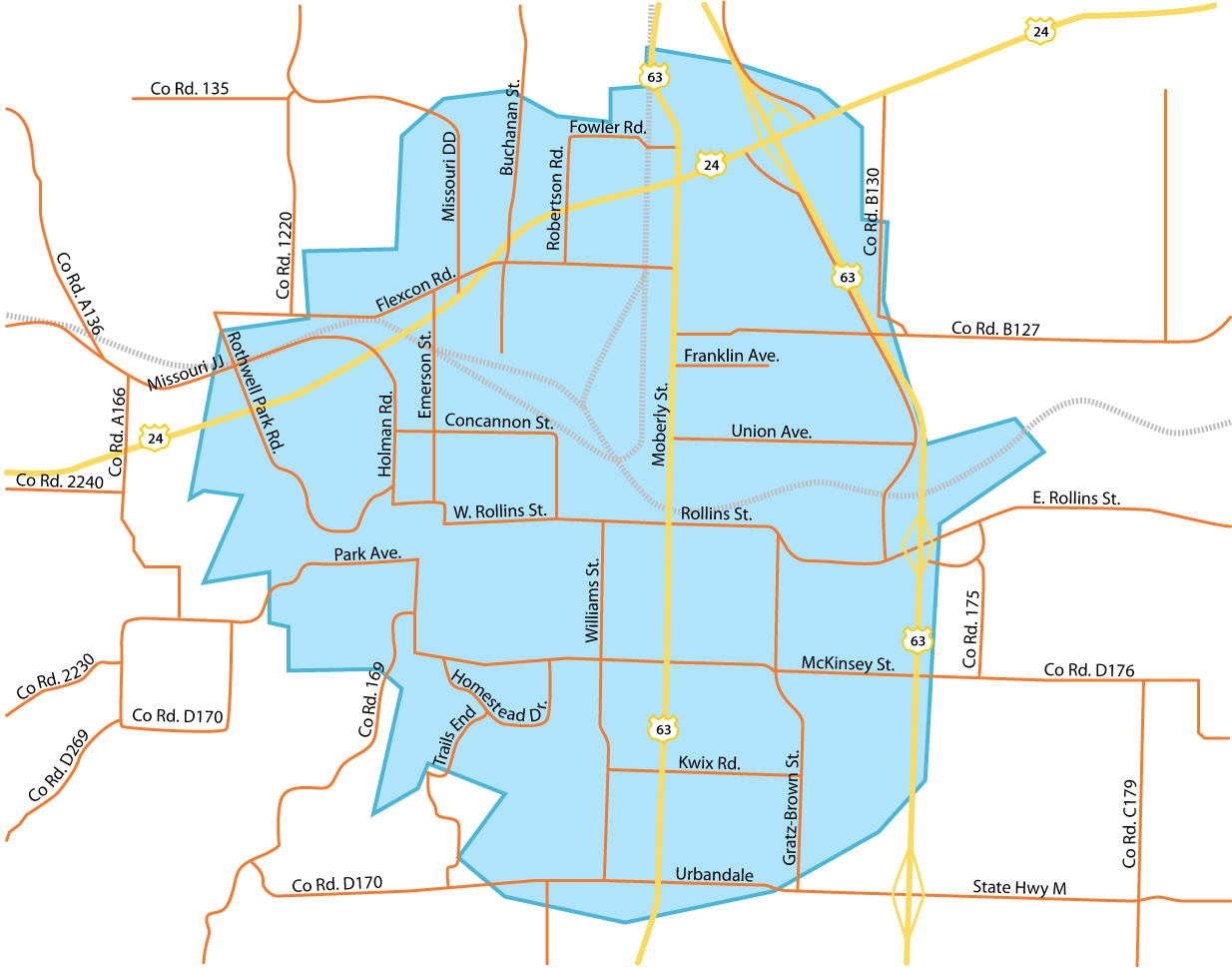 Moberly Coverage Map
