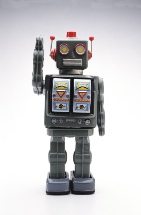 a vintage toy robot
