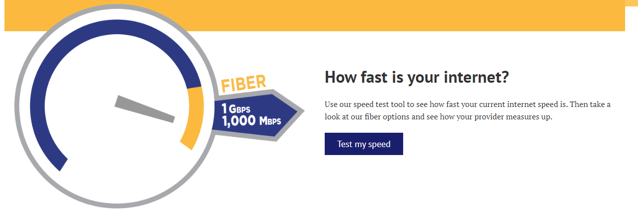 Socket's speed test tool will show you your upload and download speeds.