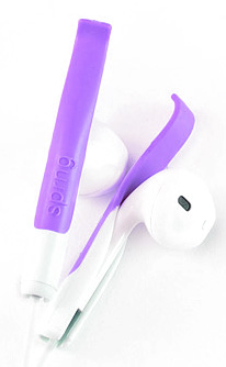 purple earbuds
