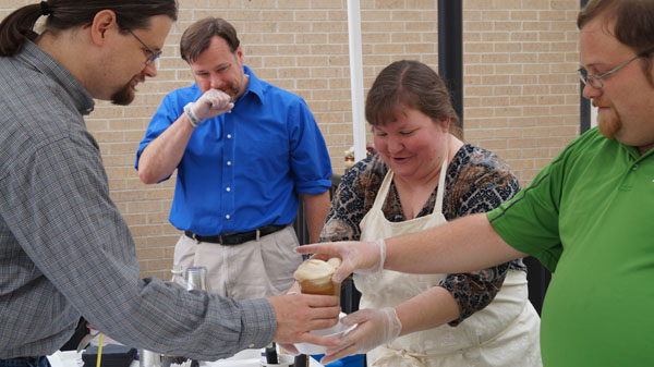 Socketeers participate in an ice-cream social